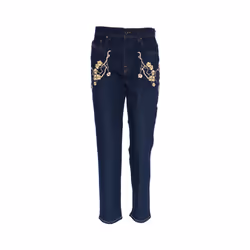 DIESEL BLACK GOLD TYPE 1799 BG8YL Womens Denim Jeans Embroidery Blue Pant Italy - W27 L26