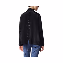 DIESEL C LURY Womens Shirt Long Sleeve Black Tops - XS