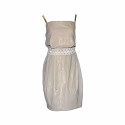 DIESEL D BOOKIE Womens Dress Sleeveless Midi Shiny Summer Party Wear Pink Dress - S