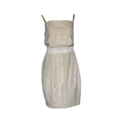 DIESEL D BOOKIE Womens Dress Sleeveless Midi Shiny Summer Party Wear Pink Dress - S