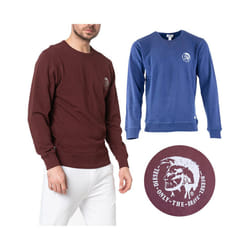 DIESEL UMLT-WILLY Mens Jumper Crew Neck Casual Sweatshirt - S