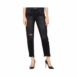 DIESEL DE CLAIRY 0KARE Womens Denim Jeans Distressed Trousers Casual Black Pants - W26 L26