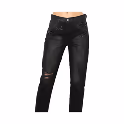 DIESEL DE CLAIRY 0KARE Womens Denim Jeans Distressed Trousers Casual Black Pants - W26 L26