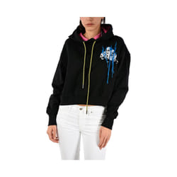 DIESEL F OLEC A 0BAPS Womens Hoodie Sweatshirt Black - 2XS