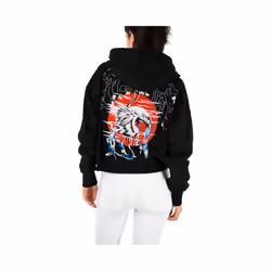 DIESEL F OLEC A 0BAPS Womens Hoodie Sweatshirt Black - 2XS