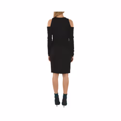 DIESEL D CECYL 0DAPR Womens Short Dress Cotton Black Long Sleeve Crew neck Tops - M