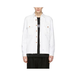DIESEL D ELOV Mens Denim Jacket Distress Long Sleeve - Off White, XS