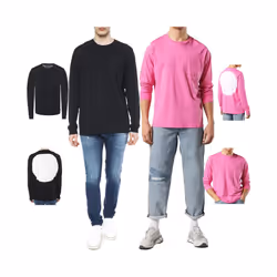 DIESEL T AVON LS Mens T Shirt Long Sleeve - Black, XS