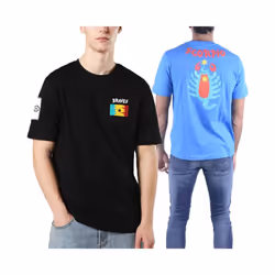 DIESEL T JUST ZB Mens T Shirt Short Sleeve Crew Neck Casual Summer Cotton Tees - Blue, S