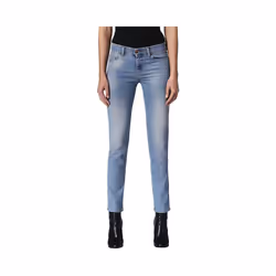 DIESEL SANDY 084RH Womens Denim Jeans Faded Regular Slim Fit Casual Blue Pants - W24