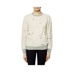 DIESEL F FELPA Womens Pullover Jumper - Off White, XS