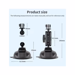 TELESIN Car Action Camera Holder Suction Cup 360 Degree Adjustable