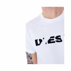 DIESEL T DIEGO BROK Mens T Shirt Crew Neck White Tee - L