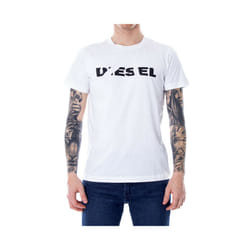 DIESEL T DIEGO BROK Mens T Shirt Crew Neck White Tee - M