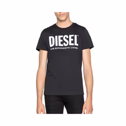 DIESEL T DIEGO LOGO Mens T Shirts Short Sleeved Casual Top Summer Cotton Tee NEW - Black, XL