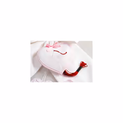 - White Birth Band with Pink Hearts, Aida Canvas Heart for Embroidery, Cotton, Ideal for Hanging to Announce The Birth of a Girl, 100% Made in Italy