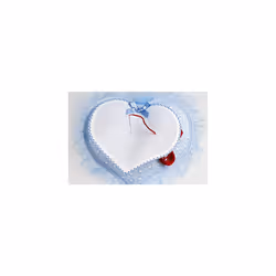 - Musical Birth Band, Heart-Shaped Birth Cocktail with Glockenspiel, Aida Canvas Insert for Embroidery, Made in Italy, Colour Sky
