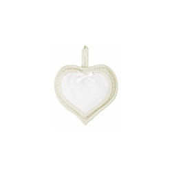 - Heart Shaped Birth Bow, Aida Canvas Insert to Embroider, to Announce The Birth of a Baby or as a Sopraculla, Made in Italy, Taupe