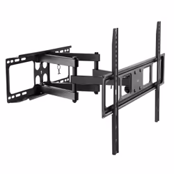 Ewent EW1526, 200 x 200 mm, 600 x 400 mm, -15 - 5°, -60 - 60°, Plastic, Steel, Black