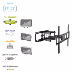 Ewent EW1526 TV mount/stand 177.8 cm (70") Black