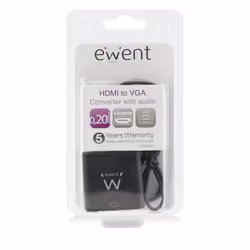 Ewent EW9864 video cable adapter 0.2 m HDMI VGA, 3.5mm Black - Additional view 5