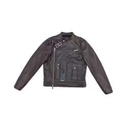 DSQUARED2 S71AN0198 Mens Biker Jacket - Dark Brown, EU 48