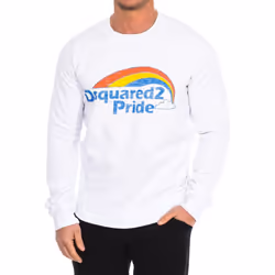 Sudadera De Manga Larga Y Cuello Redondo S71gu0368-s25030 Para Hombre - white, L
