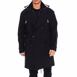 Gabardina De Doble Capa S74ah0094-s40320 Para Hombre - black, 48