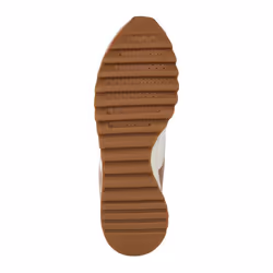 ) Geox D Tabelya Leather Bovine Suede- Textile Woven Polyester- Synthetic Nylon Women's Nude/White Trainers - Brown, 5 (Adults'