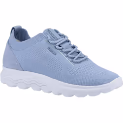 ) Geox D Spherica A Leather Women's Light Sky Trainers - Blue, 7.5 (Adults'