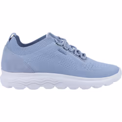 ) Geox D Spherica A Leather Women's Light Sky Trainers - Blue, 7.5 (Adults'