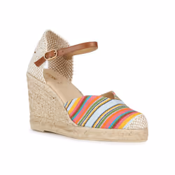 ) Geox D GELSA Textile Women's Camel Sandals - Brown, 6 (Adults'