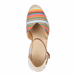 ) Geox D GELSA Textile Women's Camel Sandals - Brown, 6 (Adults'