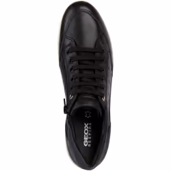 ) Geox D MYRIA Faux Leather Women's Black Trainers - Black, 6 (Adults'