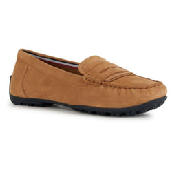 ) Geox D Kosmopolis Suede Women's Camel Moccasins Shoes - Brown, 5 (Adults'