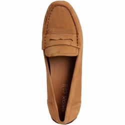 ) Geox D Kosmopolis Suede Women's Camel Moccasins Shoes - Brown, 5 (Adults'