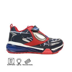 ) J Bayonyc | Royal/Red | Childrens Light Up Trainers - 13 (Children's