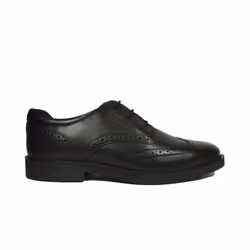 ) J Zheeno | Black | Boy's School Shoes - 9 (Adults'