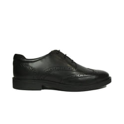 ) J Zheeno | Black | Boy's School Shoes - 9 (Adults'