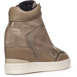 ) Geox D Maurica Leather Women's Dark Taupe Trainers - Brown, 4 (Adults'