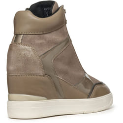 ) Geox D Maurica Leather Women's Dark Taupe Trainers - Brown, 4 (Adults'