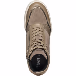 ) Geox D Maurica Leather Women's Dark Taupe Trainers - Brown, 7.5 (Adults'