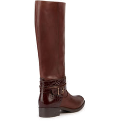 ) Geox D Felicity Leather Women's Brown Boots - Brown, 5 (Adults'