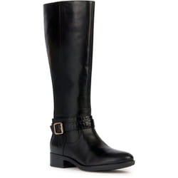 ) Geox D Felicity Leather Women's Black Boots - Black, 5 (Adults'