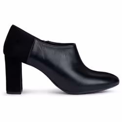 ) Geox D PHEBY Leather Women's Black Heels - Black, 6 (Adults'