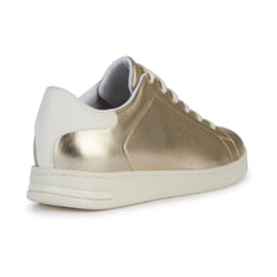 ) Geox D Jaysen B Leather Women's Light Gold/Optic White Trainers - Gold, 3 (Adults'