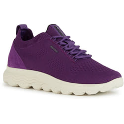 ) Geox D Spherica A Leather Women's Purple Trainers - Purple, 3 (Adults'