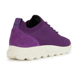 ) Geox D Spherica A Leather Women's Purple Trainers - Purple, 8 (Adults'