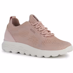 ) Geox D Spherica A Leather Women's Light Rose Trainers - Red, 4 (Adults'
