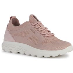 ) Geox D Spherica A Leather Women's Light Rose Trainers - Red, 4 (Adults'